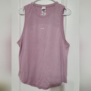 Gymshark Sleeveless Mesh-Panel Tank in Dusty Mauve